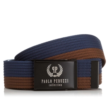 Pasek męski parciany Paolo Peruzzi elegancki skórzany