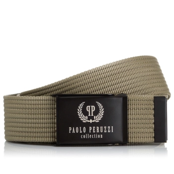Pasek męski parciany Paolo Peruzzi elegancki skórzany