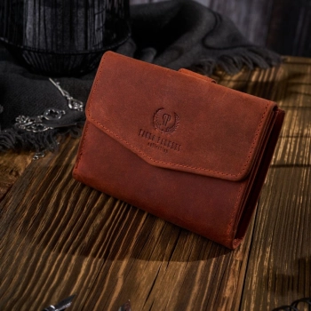 Portfel damski vintage skórzany Paolo Peruzzi elegancki