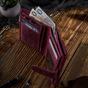 Portfel damski vintage skórzany Paolo Peruzzi elegancki