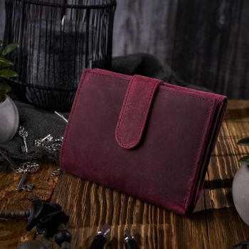 Portfel damski vintage skórzany Paolo Peruzzi elegancki