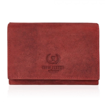 Portfel damski vintage skórzany Paolo Peruzzi elegancki