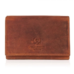 Portfel damski vintage skórzany Paolo Peruzzi elegancki