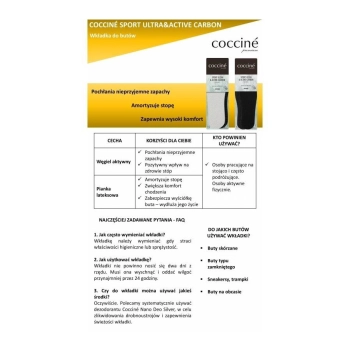 R. 37-38 - Wkładki sport Ultra&Active Carbon Coccine
