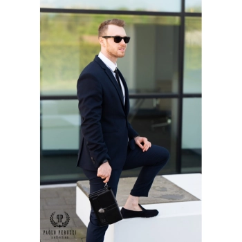 Saszetka męska skórzana Paolo Peruzzi do ręki elegancka