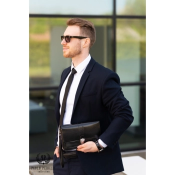 Saszetka męska skórzana Paolo Peruzzi do ręki elegancka