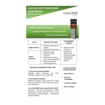r.39 - Wkładki do butów przeciwpotliwe perforowane Coccine