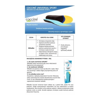 r. 44-47 - Wkładki do butów sneakers Coccine Universal Sport