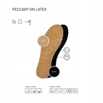 r.38 - Skórzane wkładki do obuwia Peccary on Latex Coccine