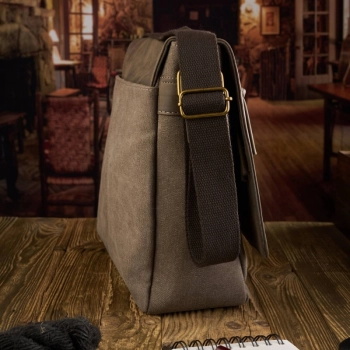 Torba męska na ramię vintage canvas do codziennego noszenia