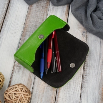 Etui na okulary piórnik pokrowiec skórzany Paolo Peruzzi T-83-GR