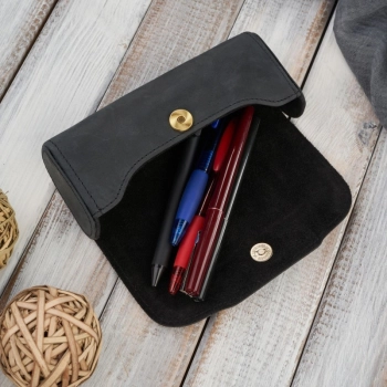 Etui na okulary piórnik pokrowiec skórzany vintage Paolo Peruzzi T-83-HBL