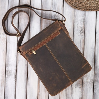 Torba męska na ramię skórzana vintage Paolo Peruzzi