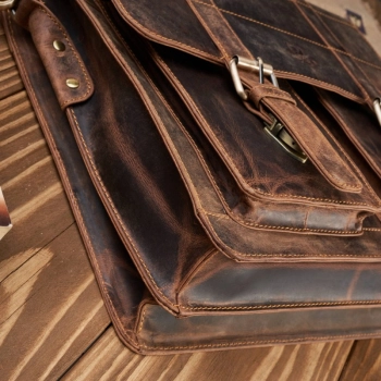 Torba męska na ramię skórzana vintage Paolo Peruzzi
