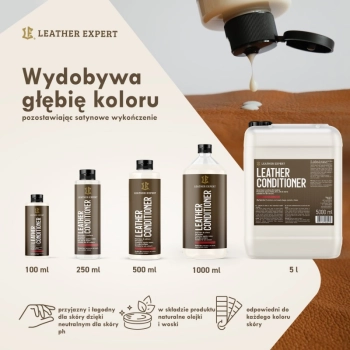 Leather Conditioner - odżywka do skóry naturalne olejki i wosk 500 ml Leather Expert LE-08-C500
