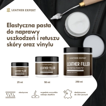 Leather Filler szpachla do skóry biała 250 ml do pielęgnacji