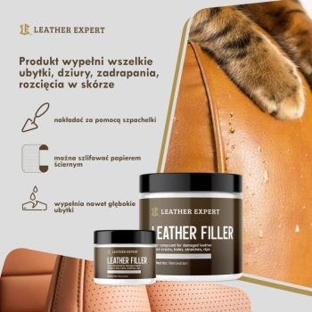 Leather Filler szpachla do skóry biała 250 ml do pielęgnacji