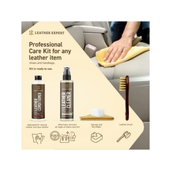 Leather Expert - zestaw do czyszczenia, renowacji i pielęgnacji kierownicy skórzanej LE-18-SW650