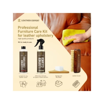 Leather Expert Furniture Kit 2x250ml - zestaw do czyszczenia i pielęgnacji mebli skórzanych LE-18-F2250