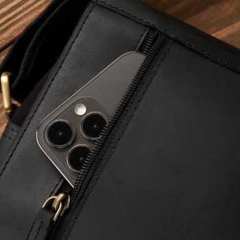 Czarna torba męska na ramię Paolo Peruzzi studencka