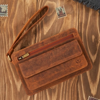 Skórzana saszetka męska vintage z organizerem Paolo Peruzzi