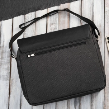 Zestaw portfel skórzany i torba na laptopa męska elegancka