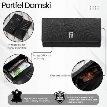 Portfel damski skórzany Paolo Peruzzi RFID