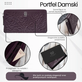 Portfel damski skórzany Paolo Peruzzi poziomy RFID ochrona