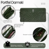 Portfel damski skórzany z tłoczeniem kwiatowym RFID