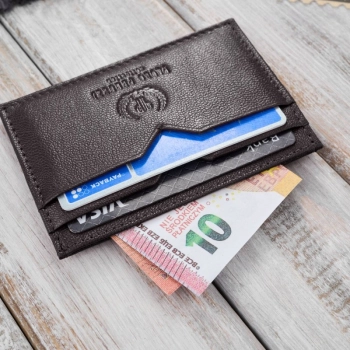 Etui na karty skórzane Paolo Peruzzi brązowe praktyczne