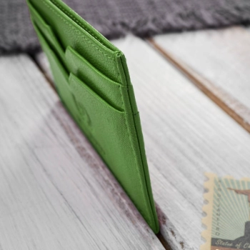 Etui na karty i wizytówki skórzane Paolo Peruzzi zielone
