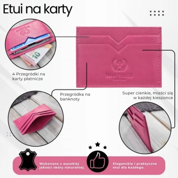 Etui na karty skórzane Paolo Peruzzi minimalistyczne