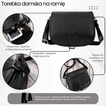Torebka damska Paolo Peruzzi listonoszka na ramię elegancka