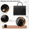 Torebka damska skórzana aktówka A4 do ręki na ramię