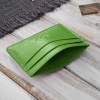Etui na karty skórzane Paolo Peruzzi minimalistyczne zielone