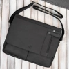 Męska czarna skórzana torba na ramie na laptopa vintage Paolo Peruzzi T-148-HBL