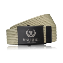 Pasek męski parciany Paolo Peruzzi elegancki 115 cm czarny