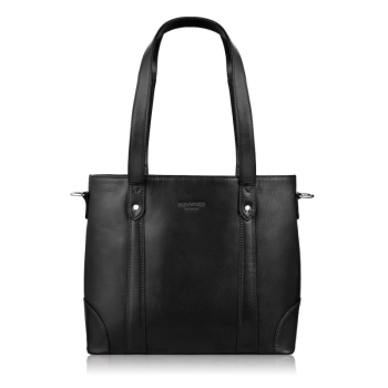 Torebka damska skórzana na ramię duża czarna torba damska shopper Paolo Peruzzi T-41-BL