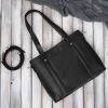 Torebka damska skórzana na ramię duża czarna torba damska shopper Paolo Peruzzi T-41-BL