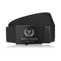 Pasek męski skórzany Paolo Peruzzi elegancki czarny 125cm