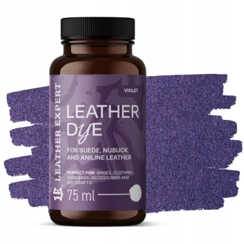 Farba do zamszu, nubuku, aniliny kolor fioletowy 75ml Leather Expert Leather Dye LE-21-D75VT