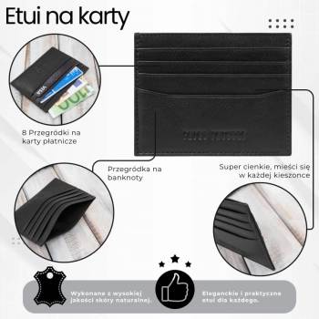Etui na karty kredytowe skórzane RFID Paolo Peruzzi