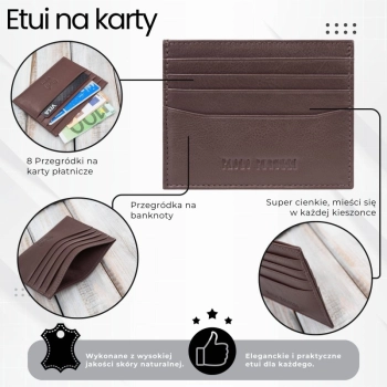 Etui na karty kredytowe ze skóry Paolo Peruzzi RFID