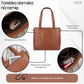 Torebka damska skórzana shopper Paolo Peruzzi