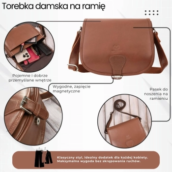 Torebka damska skórzana listonoszka Paolo Peruzzi