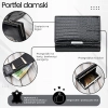 Portfel damski skórzany lakierowany croco z ochroną RFID