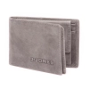 Kieszonkowy męski portfel skórzany szary J Jones RFID