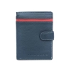 Harold's Granatowy pionowy portfel męski z czerwonym paskiem