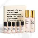 Zestaw 5 x Perfumy z feromonami inspirowane Black Opium + 5 x Perfumy z feromonami inspirowane Black Opium + 5 x Perfumy