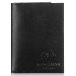 Skórzany portfel męski czarny cienki slim Paolo Peruzzi